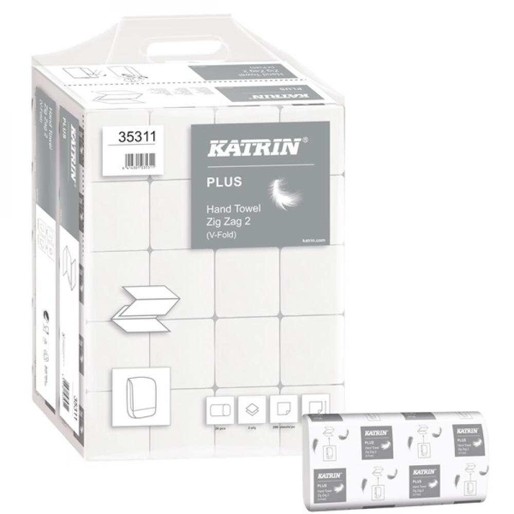 Hand Towel VFold / Zig Zag M Katrin Plus White 2 Ply 150