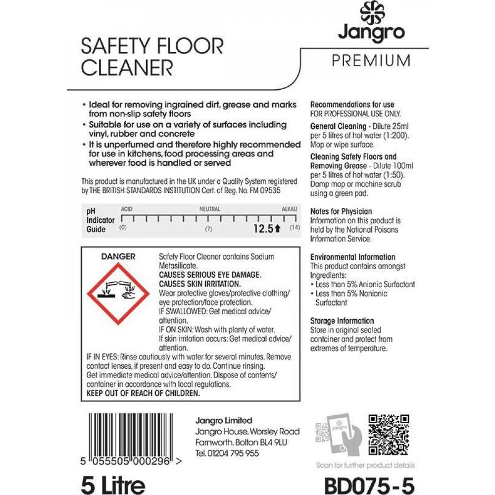 Safety Floor Cleaner Jangro 5L Avica UK Ltd