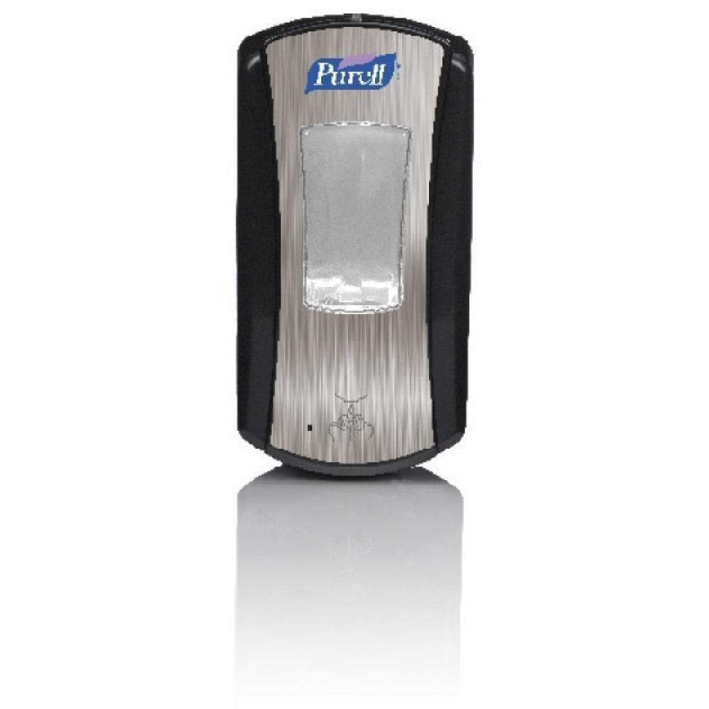 black and chrome soap dispenser