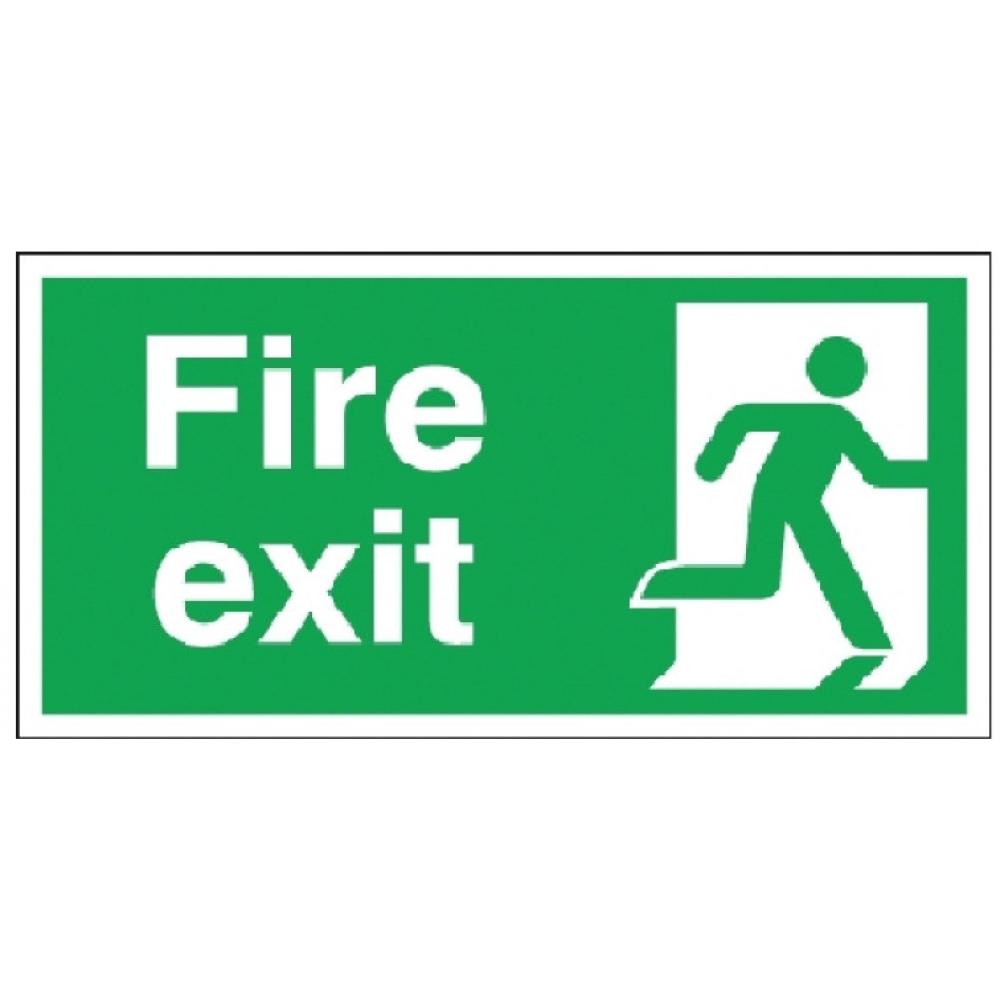 Fire Exit - Final Door Sign - Self Adhesive - 30cm (12