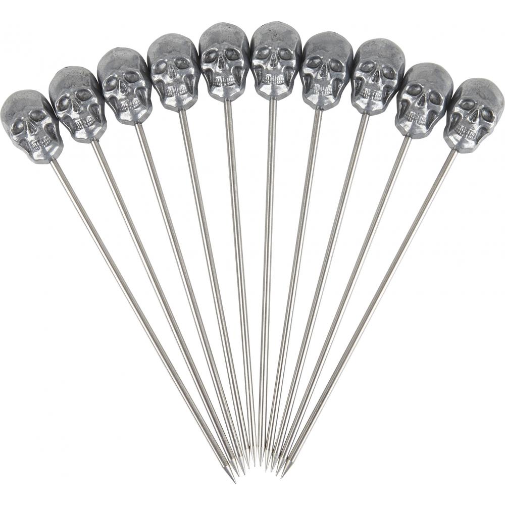 Cocktail Pick Garnish Skull End Zinc Plated 10.8cm (4.25