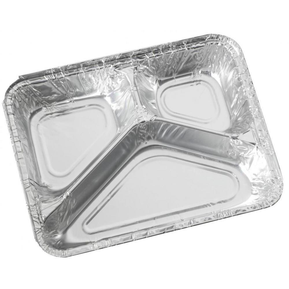 Foil Food Tray Three Compartment Oblong Aluminium Foil Avica UK Ltd