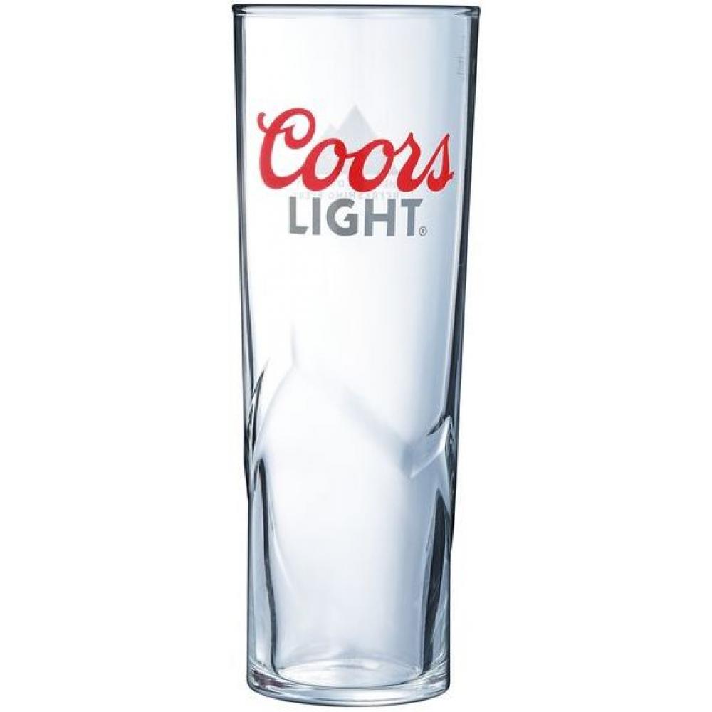 Beer Glass Coors Light Toughened 20oz (57cl) CE Nucleated