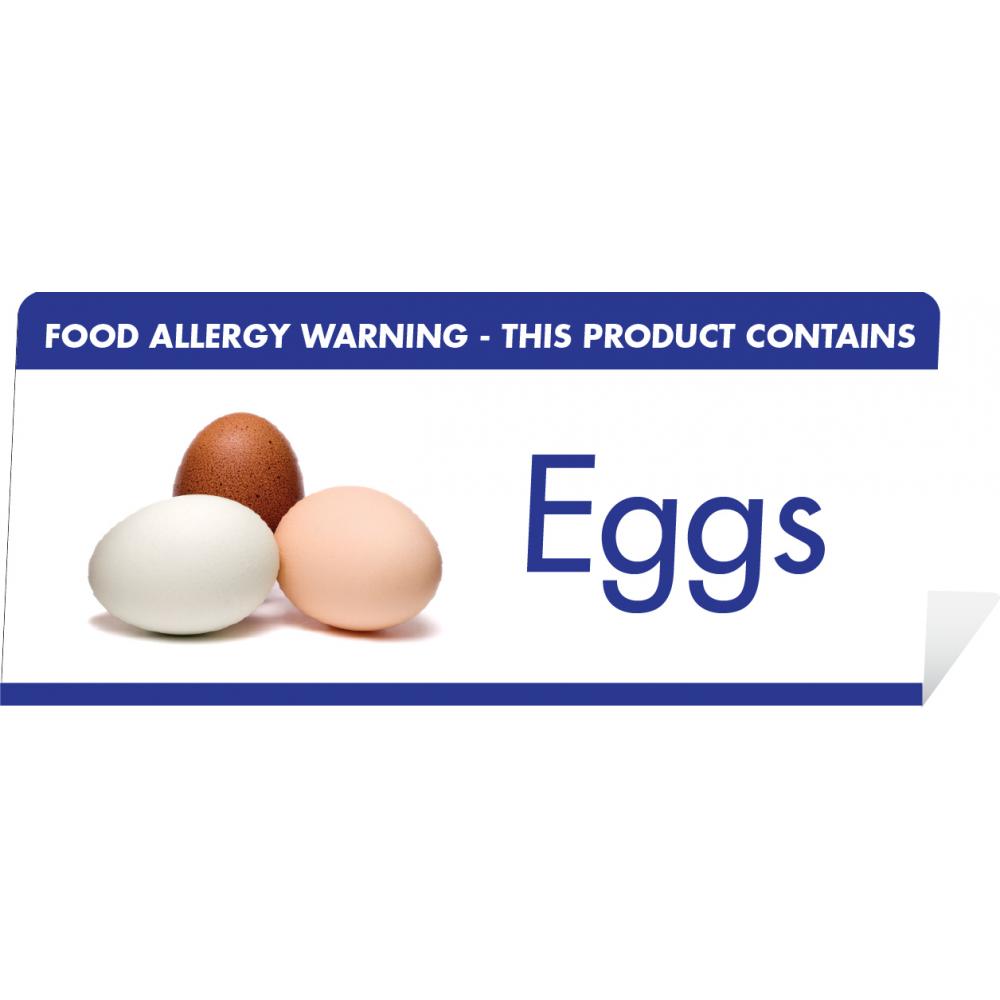 Eggs Allergy Warning Table Sign Avica UK Ltd