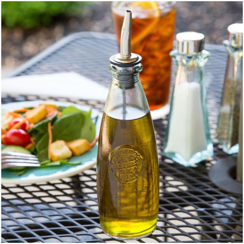 Oil or Vinegar Dispenser with Stainless Steel Pourer Authentic