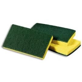 Sponge Scouring Pad - General Purpose - Scotch-Brite&#8482; - Yellow & Green -16cm (6.3")