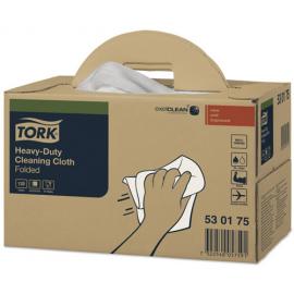Folded Cleaning Cloth - Heavy Duty - W7 Handy Box - Tork&#174; - 1 Ply - White - 120 Sheets