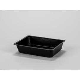 Microwavable Food Container - Rectangular - High Density Polyethylene - Black - 50cl (17.5oz)
