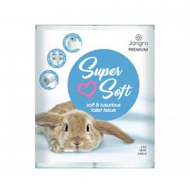 Toilet Roll - Traditional - Jangro - Super Soft -  White - 2 Ply - 210 Sheet