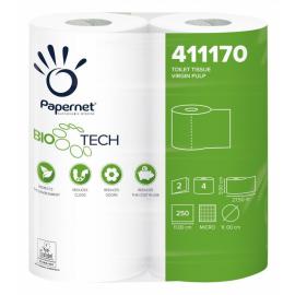 Toilet Roll - Traditional - Single Wrap - Bio Tech - White - 2 Ply - 250 Sheet