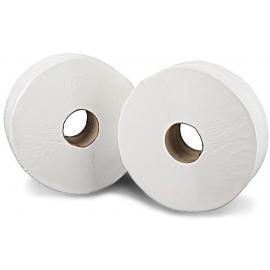 Toilet Roll - Jumbo - Jangro - White - 2 Ply - 60mm Core (2.25&quot;) - 300m