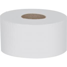 Toilet Roll - Mini Jumbo - Jangro Contract - White - 2 Ply - 60mm (2.25&quot;) Core - 120m