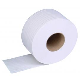 Toilet Roll -  Mini Jumbo - Jangro - Contract - White - 2 Ply - 76mm (3&quot;) Core - 104m
