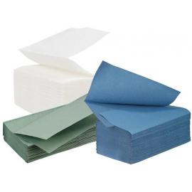 Hand Towel - V-Fold - Jangro Contract - Blue - 1 Ply - 19cm (7.5&quot;)