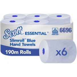 Hand Towel Roll - Slimroll - Manual Dispensing - SCOTT&#174; Essential - Blue - 1 Ply - 19.8cm x 190m