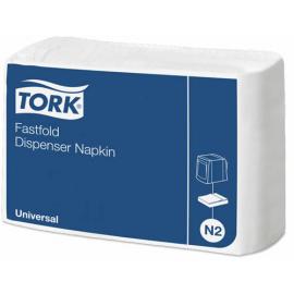 Dispenser Napkin - Tork&#174; Fastfold - N2 - White - 8 Fold - 1 Ply - 30cm