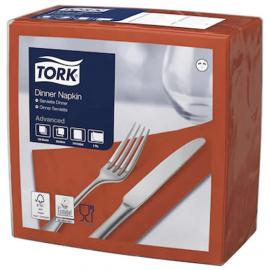 Dinner Napkin - Tork&#174; - Terracotta - 4 Fold - 2 Ply - 39cm