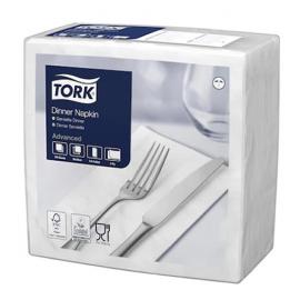 Dinner Napkin - Tork&#174; - White - 4 Fold - 2 Ply - 39cm