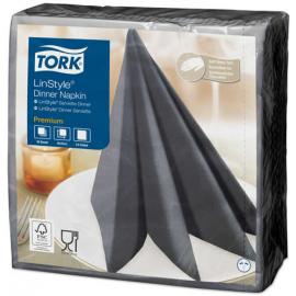 Dinner Napkin - Premium - Tork&#174; - Linstyle&#174; - Anthracite - 4 Fold - 1 Ply - 39cm