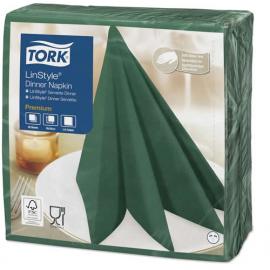 Dinner Napkin - Premium - Tork&#174; - Linstyle&#174; - Mountain Pine Green - 4 Fold - 1 Ply - 39cm