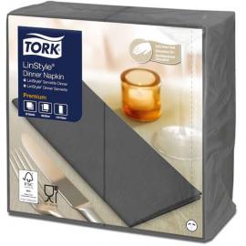 Dinner Napkin - Premium - Tork&#174; - Linstyle&#174; - Anthracite - 8 Fold - 1 Ply - 39cm