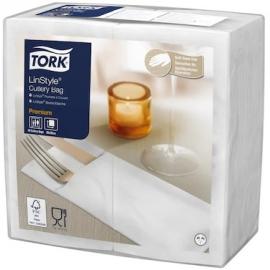 Cutlery Bag Napkin - Tork&#174; - Linstyle&#174; - White - 8 Fold - 1 Ply - 39cm