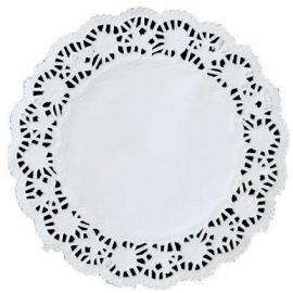 Tray Coaster Doily - Paper Lace - Round - White - 11cm (4.3&quot;)