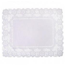 Tray Coaster Doily - Paper Lace - Oblong - White - 36cm (14&quot;)