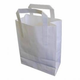 Take Away Paper Carrier Bag - White - Medium