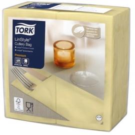 Cutlery Bag Napkin - Tork&#174; - Linstyle&#174; - Champagne - 8 Fold - 1 Ply - 39cm
