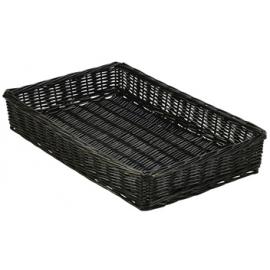 Display Basket - Rectangular - Wicker - Black - 46cm (18")