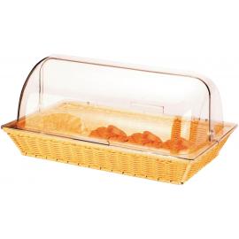 Rectangular Basket - With Polycarbonate Roll Top Cover - Rattan - Natural - 53cm (20.9")