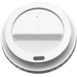 Domed Lid - Sip Through - White - 12-16oz (34-45cl) - 90mm dia