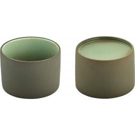 Round Bowl - Bowl & Plateau Combination - Stoneware - 2in1 Artisan - Beige & Grey - 10cm (4") - 38cl (13.25oz)