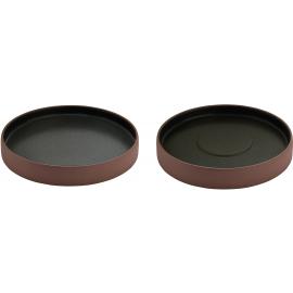 Saucer - Plate & Saucer Combination - Stoneware - 2in1 Artisan - Brown & Black - 14cm (5.5")