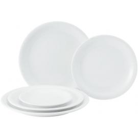 Narrow Rimmed Plate - Porcelain - Titan - 22cm (8.5&quot;)