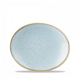 Coupe Plate - Oval - Churchill&#39;s - Stonecast&#174; - Duck Egg Blue - 19.2cm (7.5&quot;)