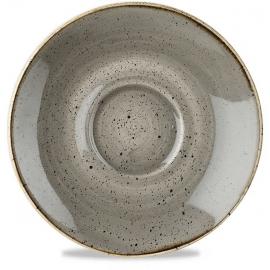Cappuccino Saucer - Churchill's - Stonecast&#174; - Peppercorn Grey - 15.6cm (6.1")