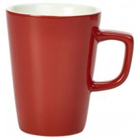 Latte Mug - Porcelain - Red - 34cl (12oz)