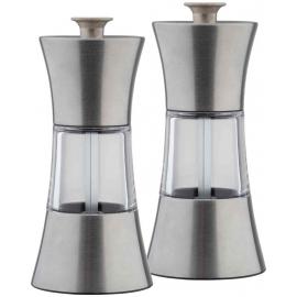 Salt & Pepper Mill Set - Stainless Steel - Acrylic - 13cm (5") - 4.5cl (1.6oz)