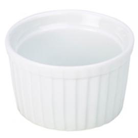 Ramekin - Ribbed - Stacking - Porcelain - White - 8.5cl (3oz)