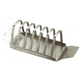 Toast Rack with Tray - Brushed Stainless Steel - 6 Slice