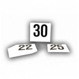 Table Numbers - Flat Sign - 1 to 50 - Black on White