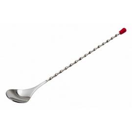 Cocktail Mixing Spoon With Red Plastic End - 28.5cm (11.25&quot;)