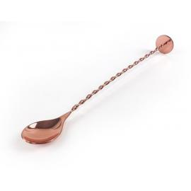 Cocktail Mixing Spoon with Ingredient Crusher - Copper - 28cm (11")