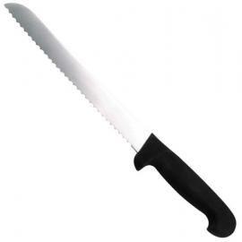 Bread Knife - Serrated - Black Handle - 20cm (8&quot;)