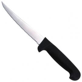 Utility Knife - Scolloped Edge - Black - 13cm (5&quot;)