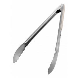 Tongs - All Purpose - Heavy Duty - Stainless Steel - Brown Insert - 30cm (12&quot;)