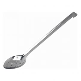 Serving Spoon - Perforated - Hook End - Stainless Steel - 35cm (14&quot;)