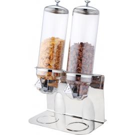 Cereal Dispenser - Polycarbonate & Stainless Steel - Double - 4L (7pt)